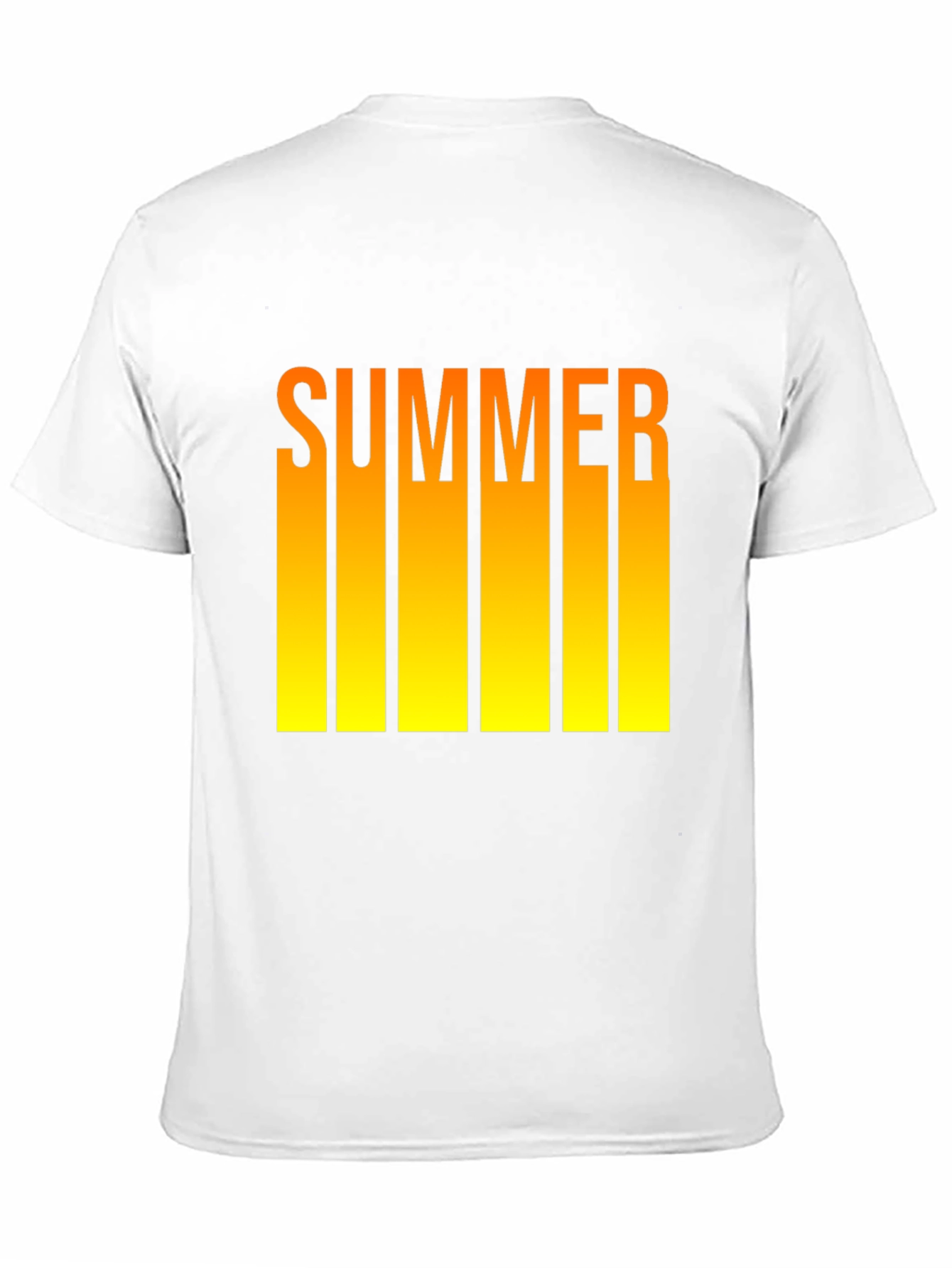 Summer T-Shirt - Black Tee with Yellow Ombre Text