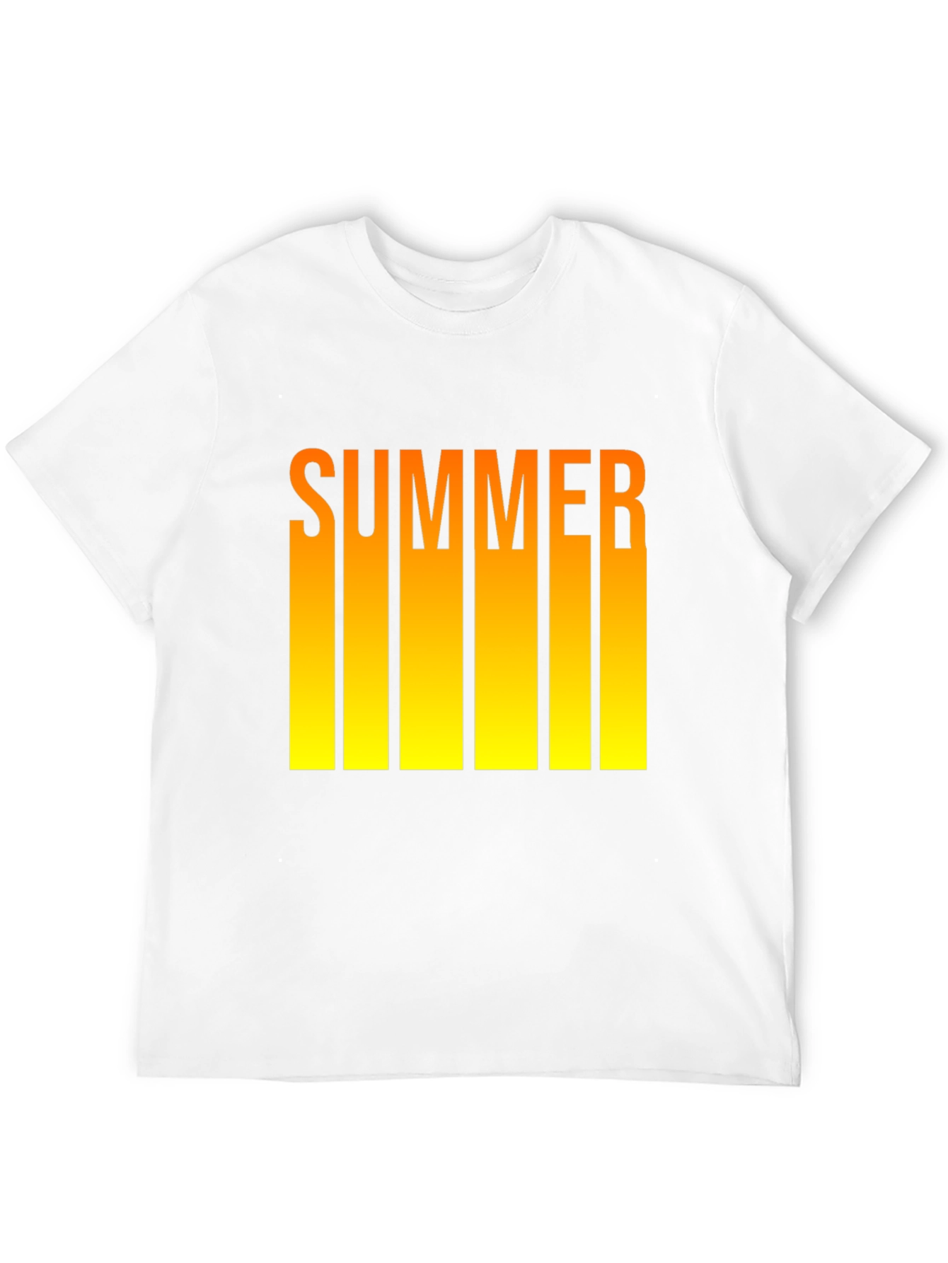 Summer T-Shirt - Black Tee with Yellow Ombre Text