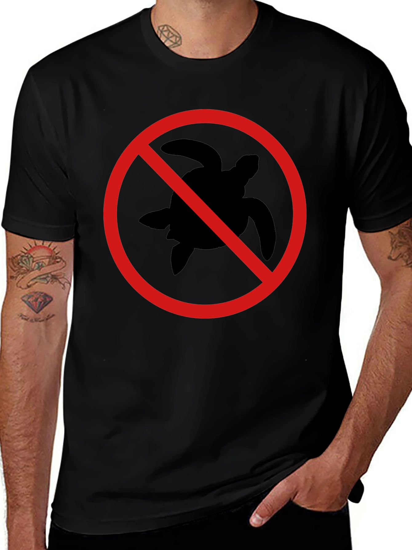 Black No Turtle T-Shirt