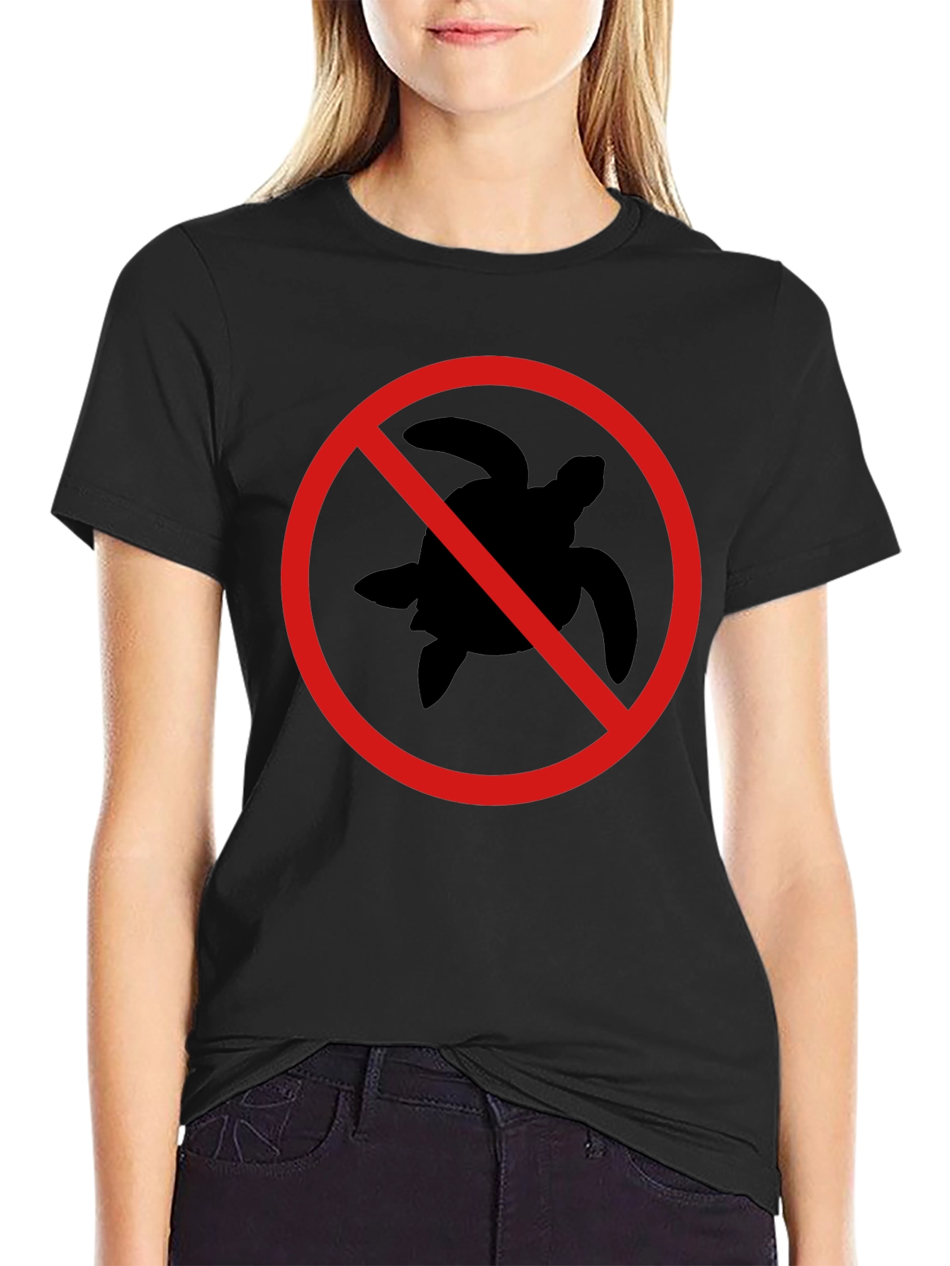 Black No Turtle T-Shirt