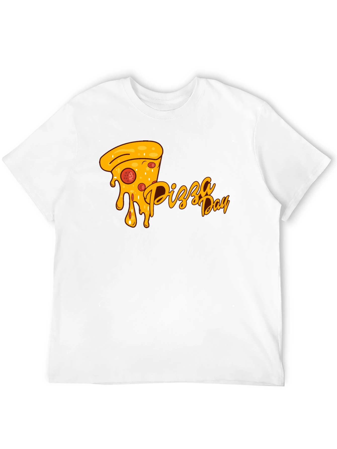 Pizza Day Graphic Tee - Black Cotton Comfort