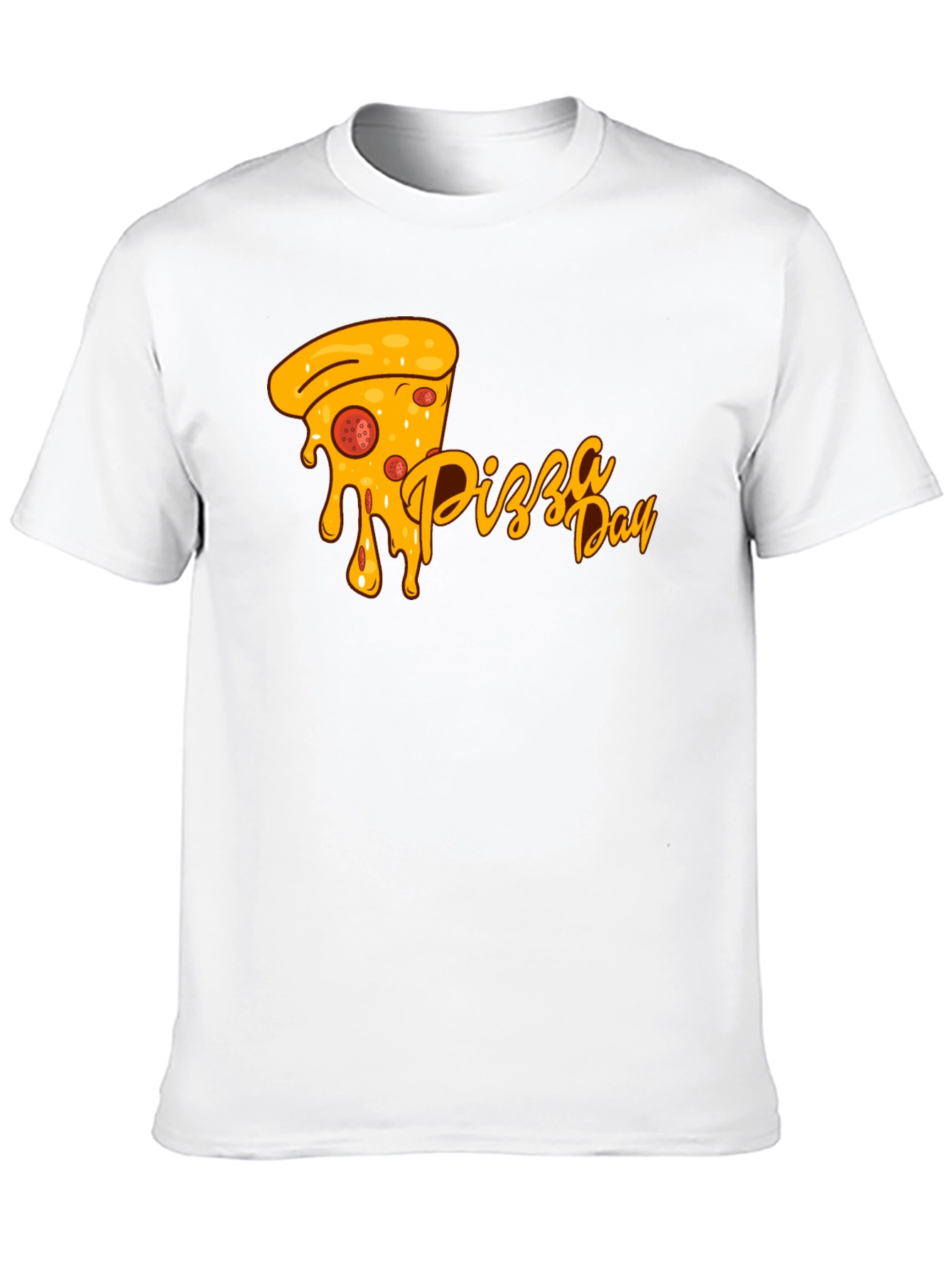 Pizza Day Graphic Tee - Black Cotton Comfort