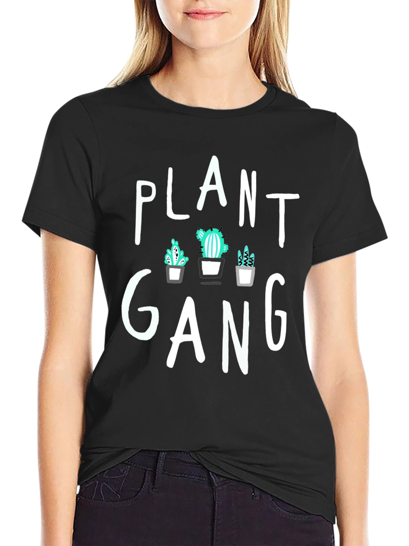 Plant Gang Graphic Tee - Trendy Cactus T-Shirt