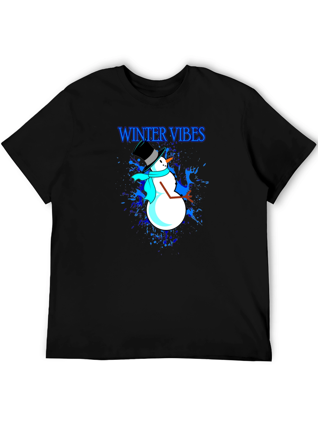 Winter Vibes Snowman Graphic T-Shirt