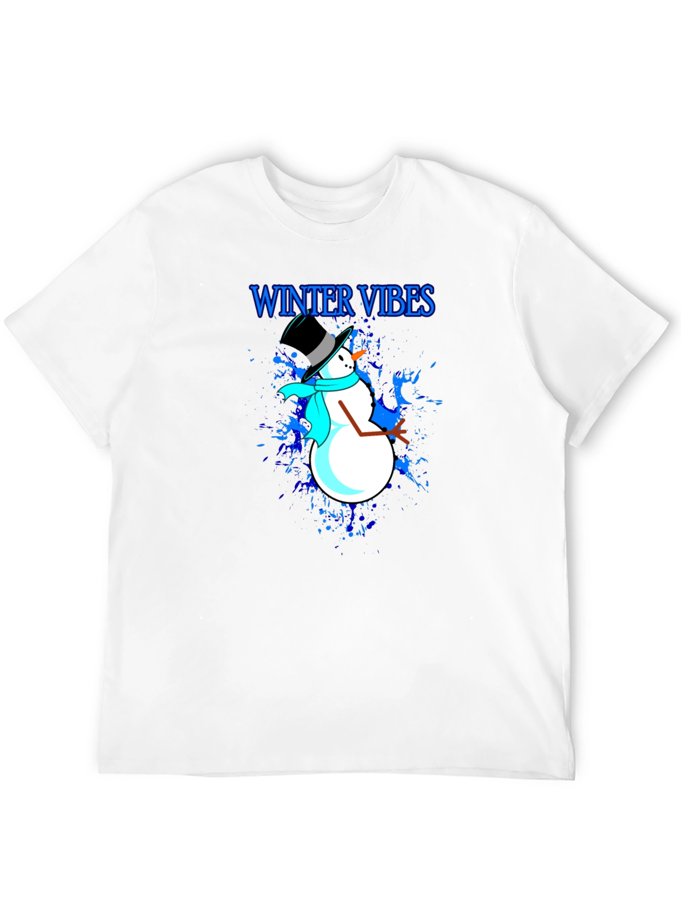 Winter Vibes Snowman Graphic T-Shirt