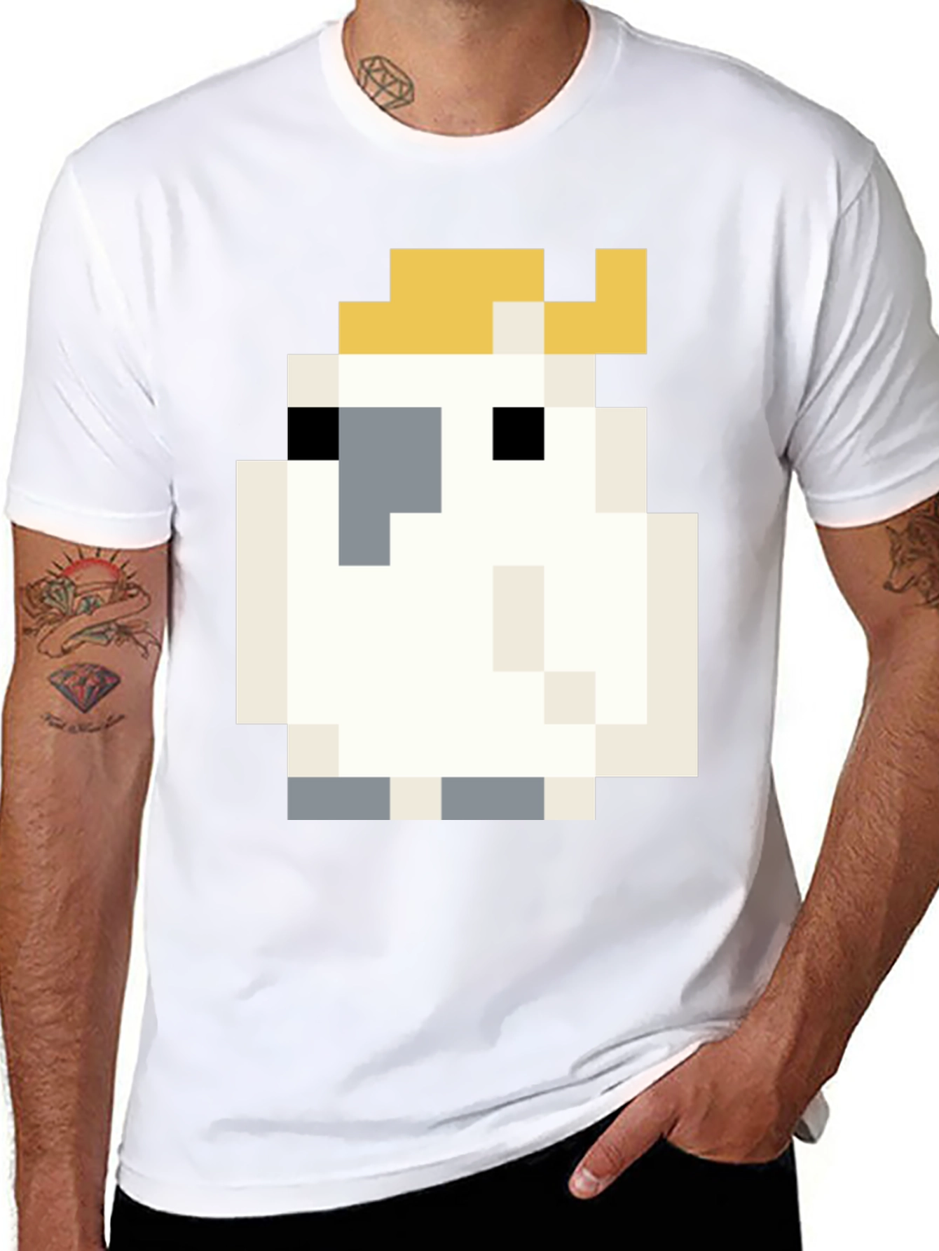 Pixelated Cute Chicken T-Shirt - Fun & Stylish