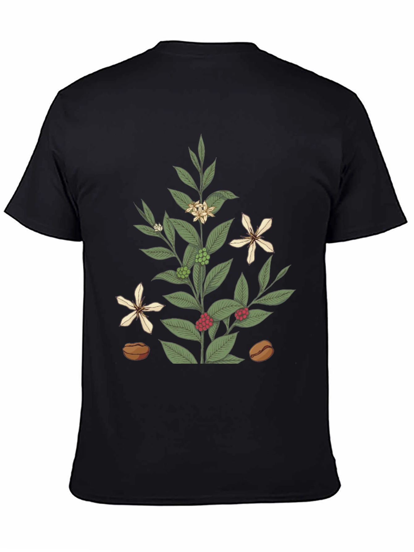 Coffee Plant Graphic Tee - Black