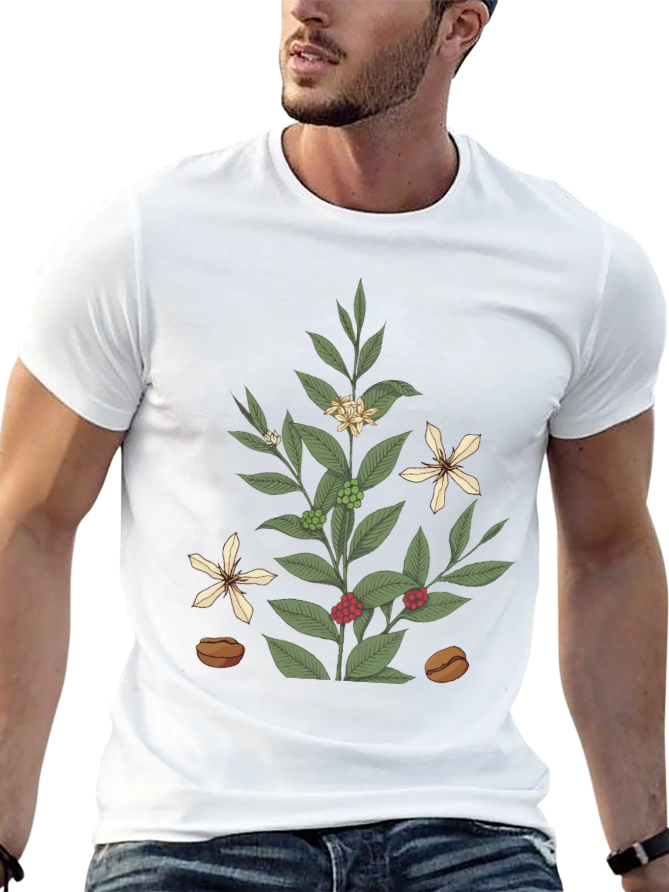 Coffee Plant Graphic Tee - Black