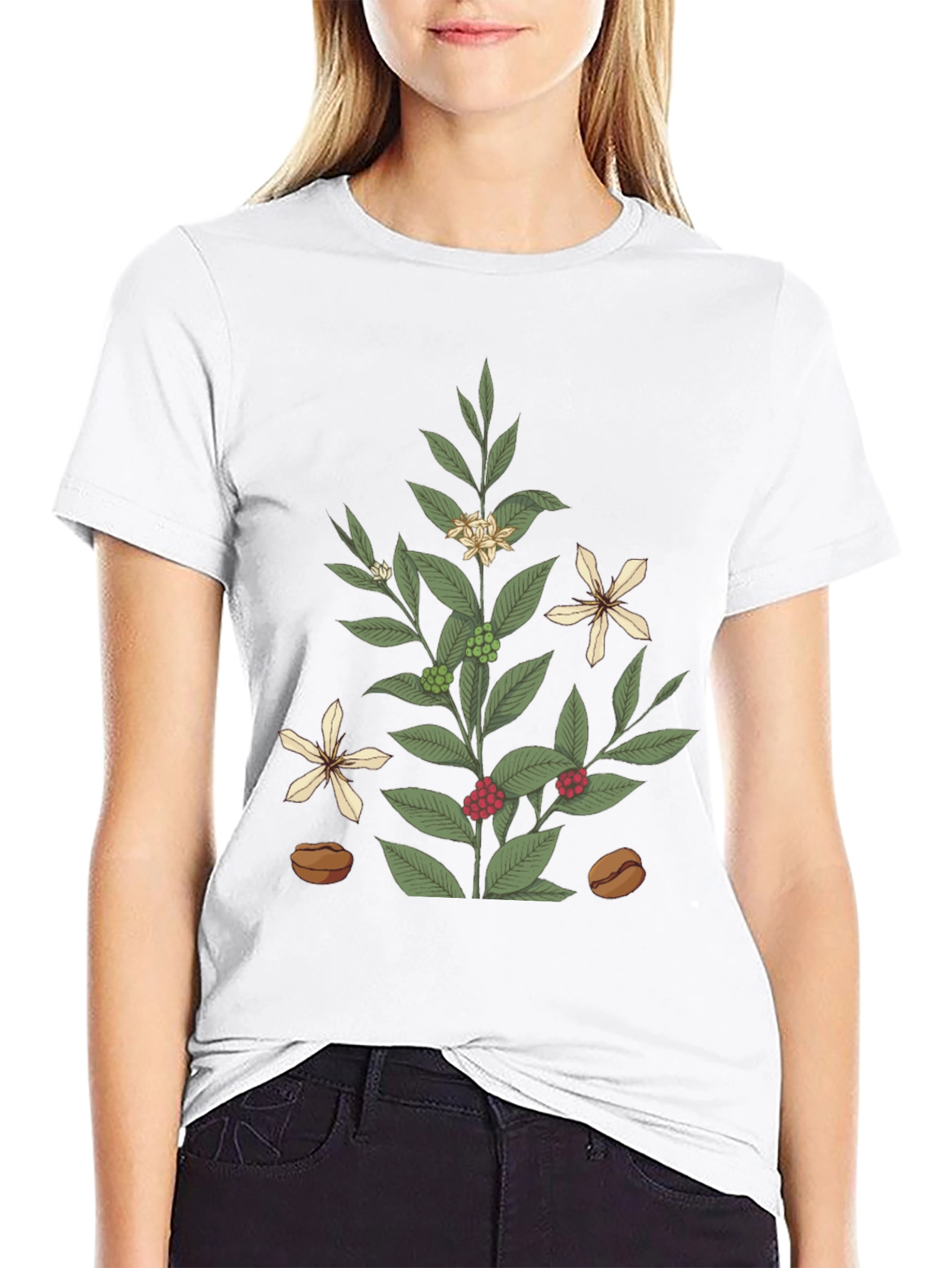 Coffee Plant Graphic Tee - Black