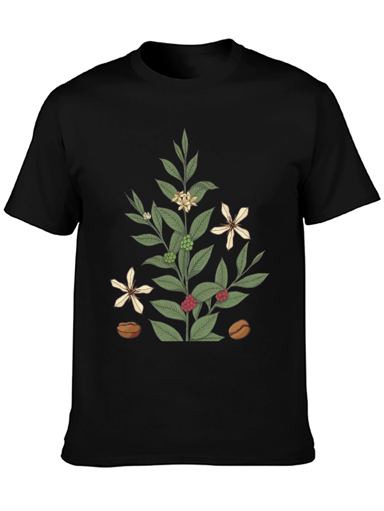 Coffee Plant Graphic Tee - Black