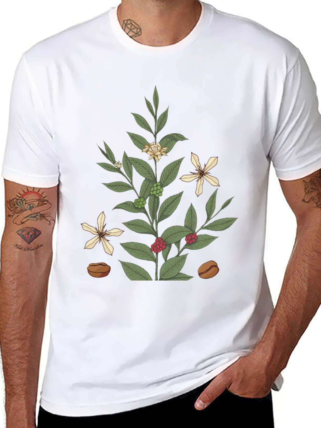 Coffee Plant Graphic Tee - Black