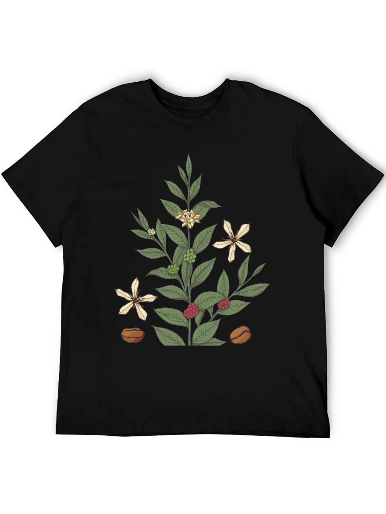 Coffee Plant Graphic Tee - Black