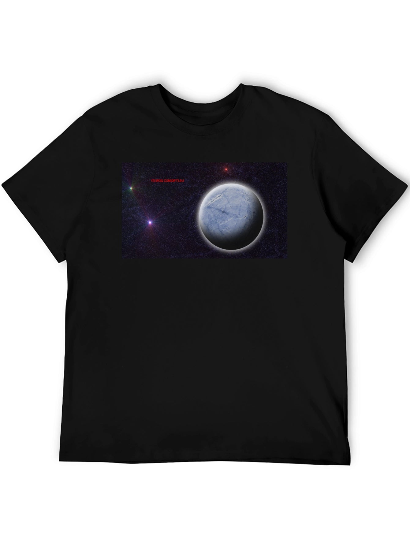Cosmic Planet Graphic Tee - Black Unisex T-Shirt