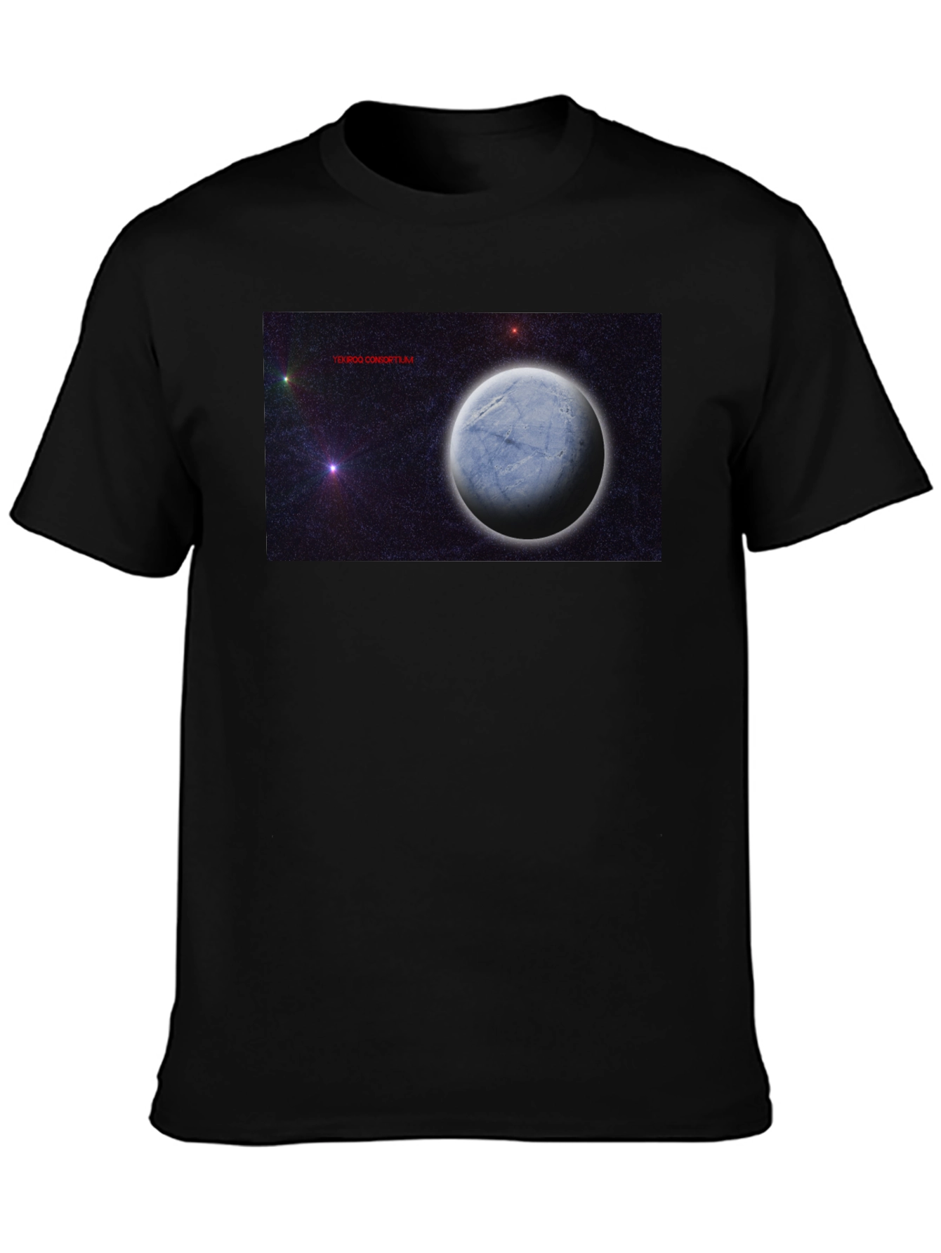 Cosmic Planet Graphic Tee - Black Unisex T-Shirt