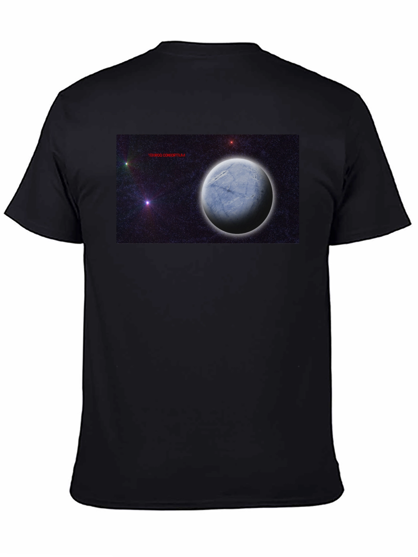 Cosmic Planet Graphic Tee - Black Unisex T-Shirt
