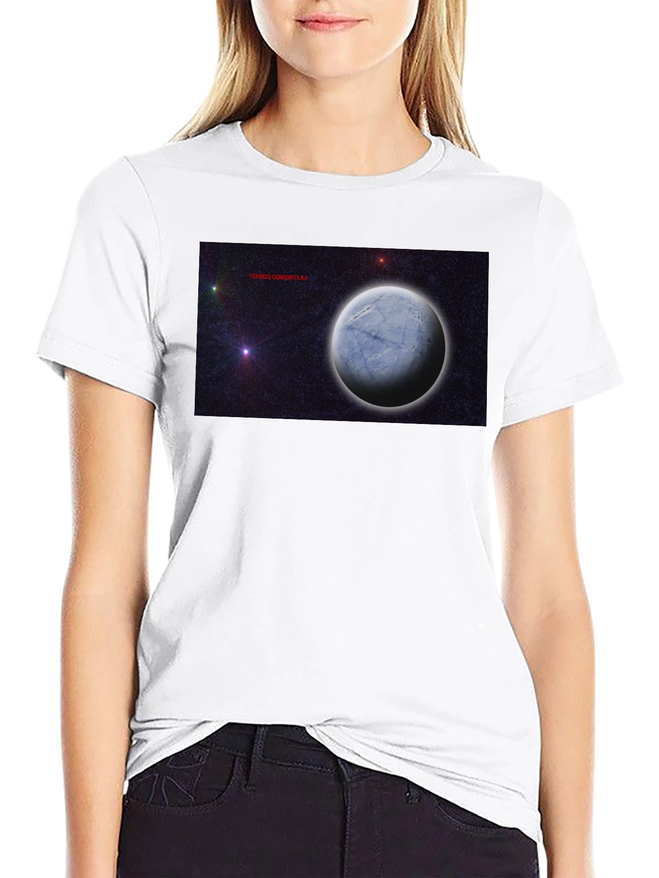 Cosmic Planet Graphic Tee - Black Unisex T-Shirt
