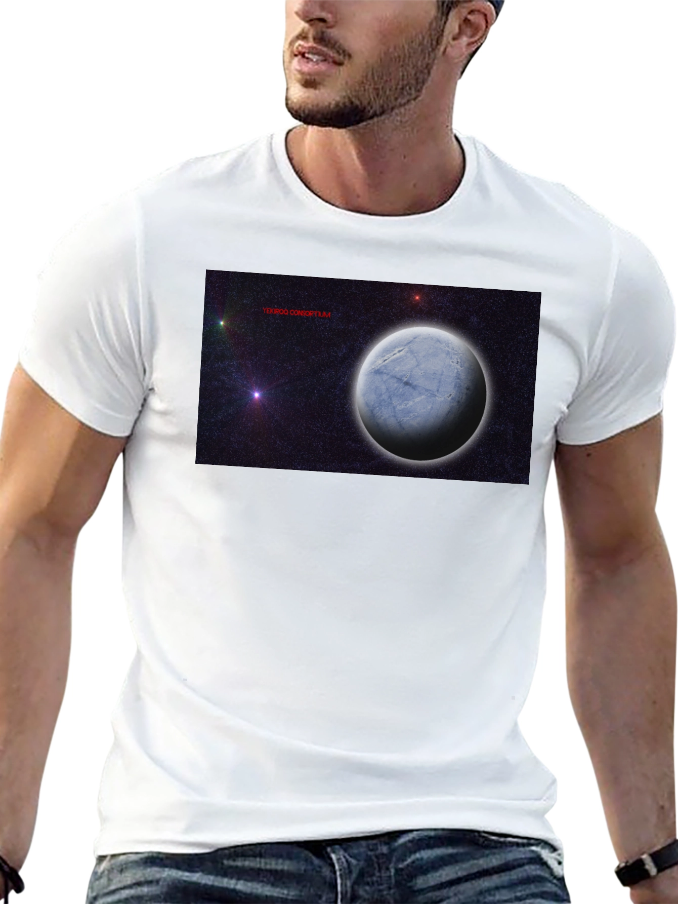 Cosmic Planet Graphic Tee - Black Unisex T-Shirt