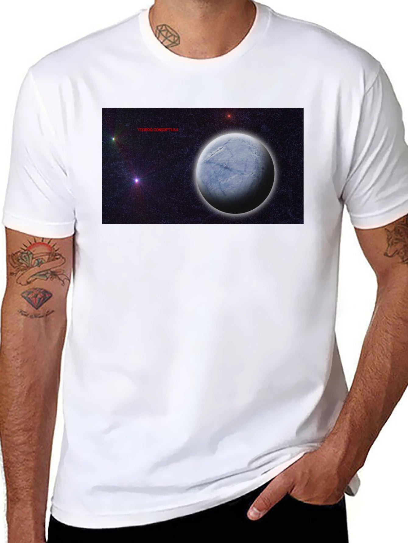 Cosmic Planet Graphic Tee - Black Unisex T-Shirt