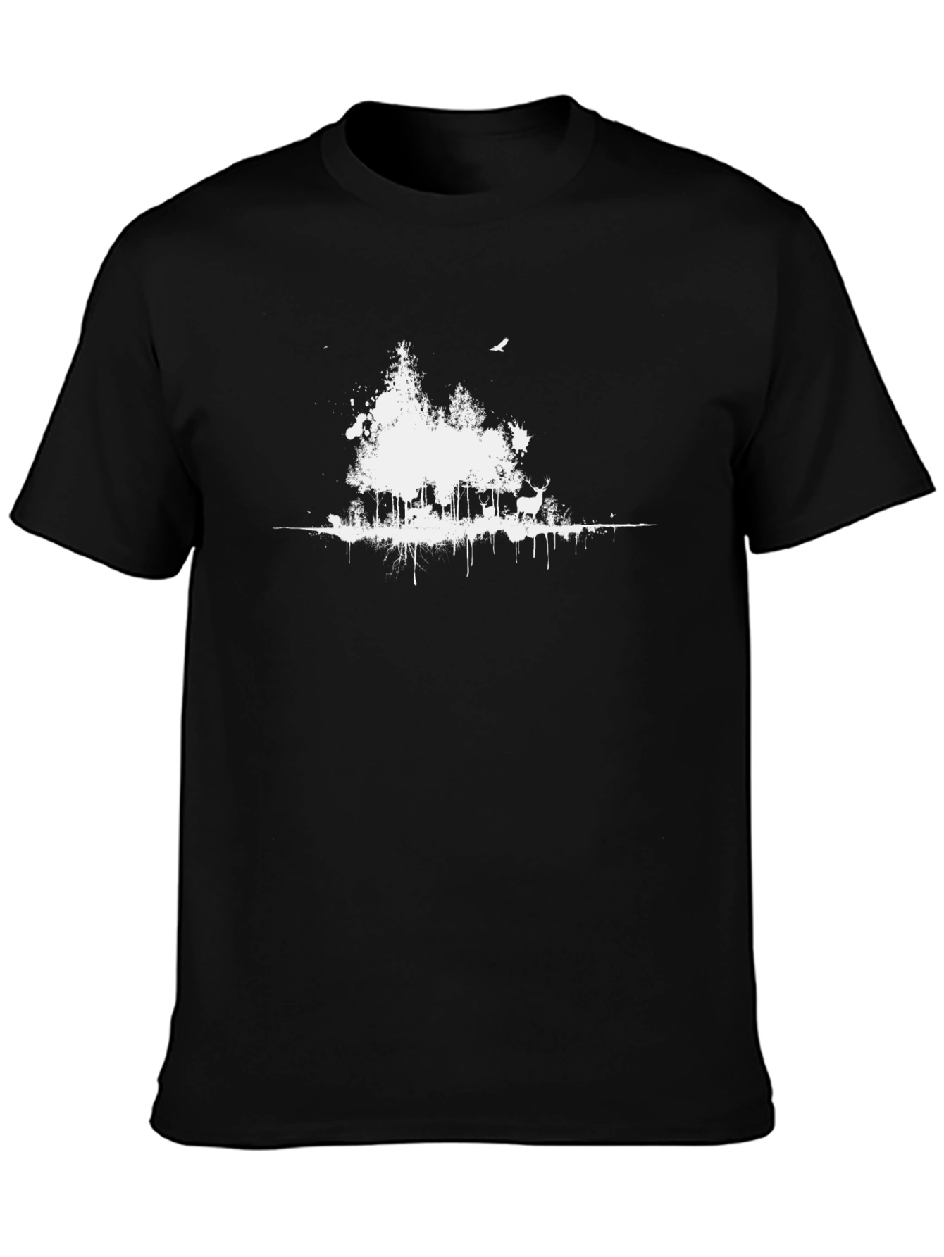 Black Forest Graphic Tee - Nature Inspired Design