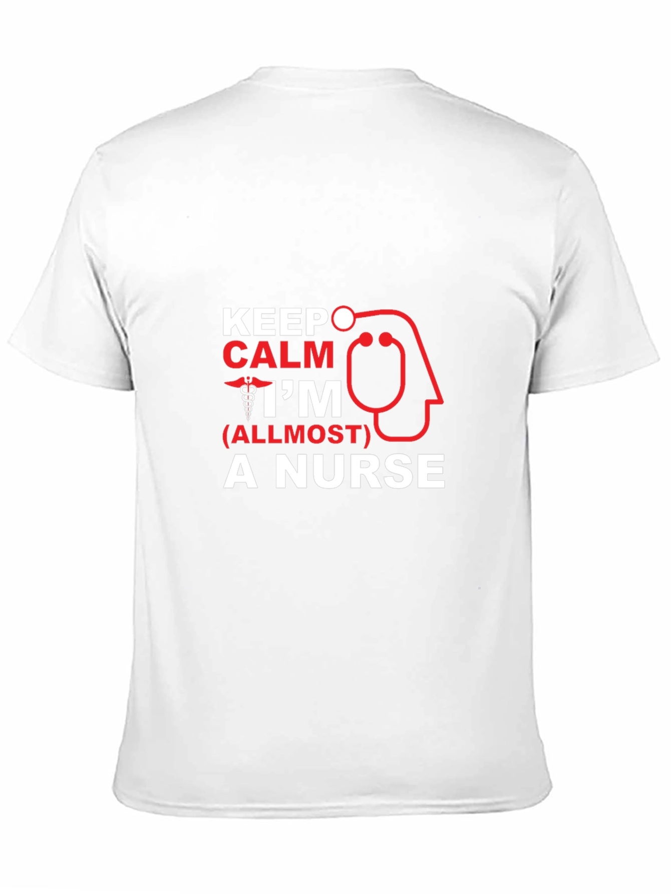Keep Calm Im (Almost) A Nurse Black T-Shirt
