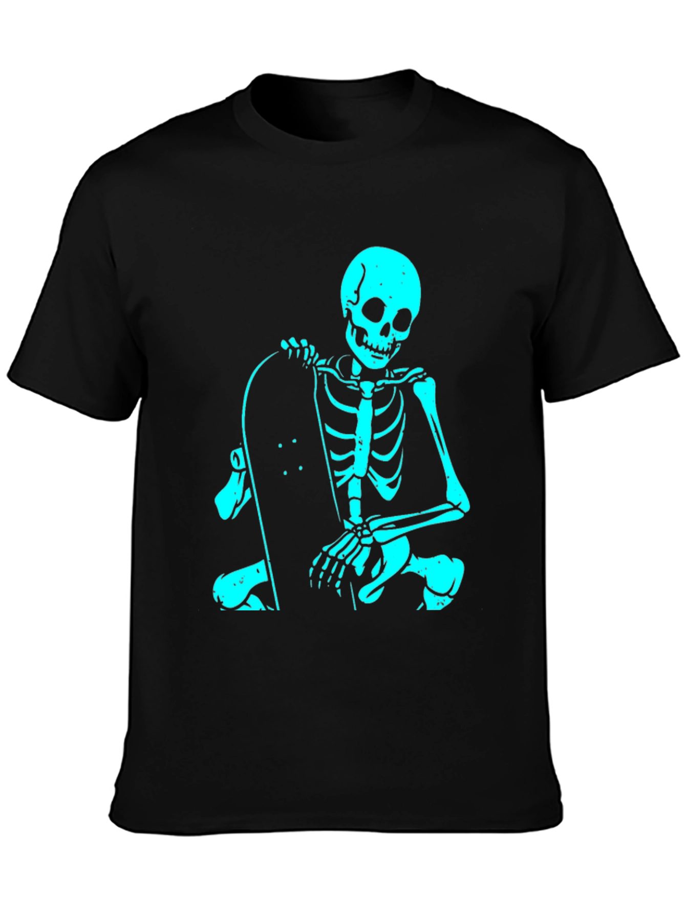 Skeleton Skateboarder Black T-Shirt