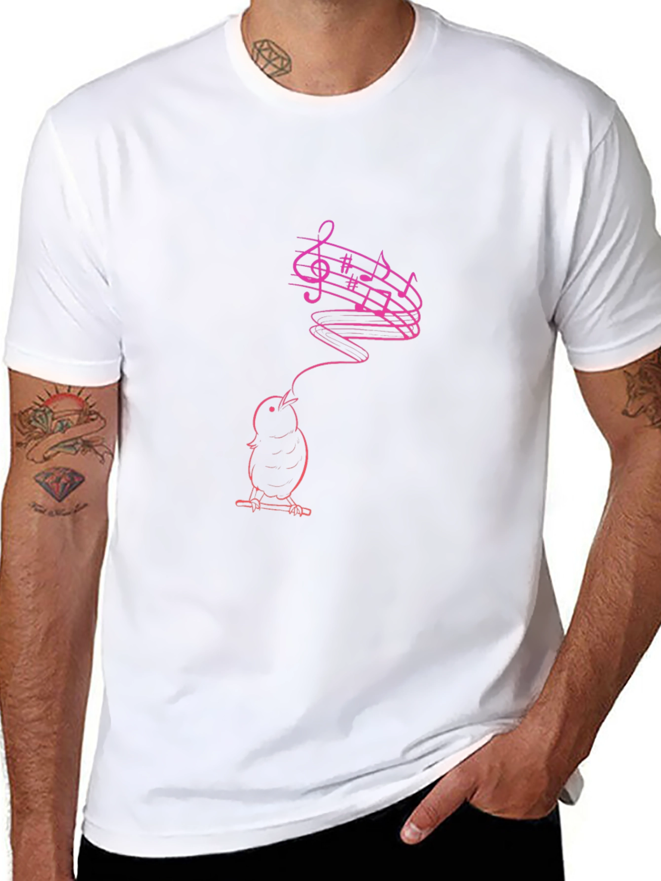 Singing Bird Graphic T-Shirt