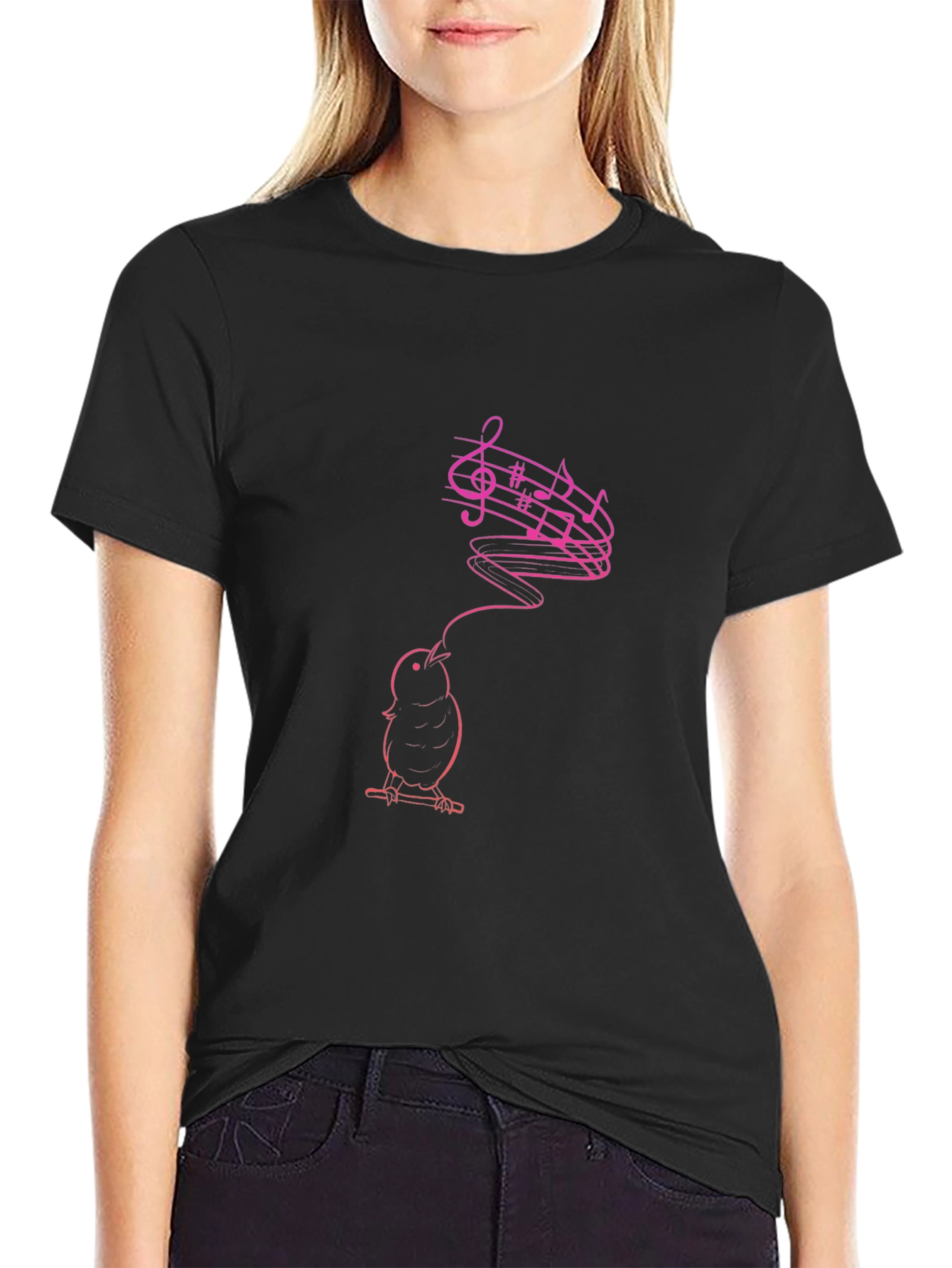 Singing Bird Graphic T-Shirt
