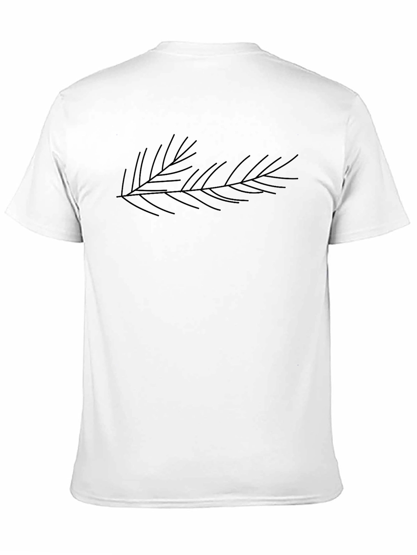 Minimalist Branch Graphic Black T-Shirt
