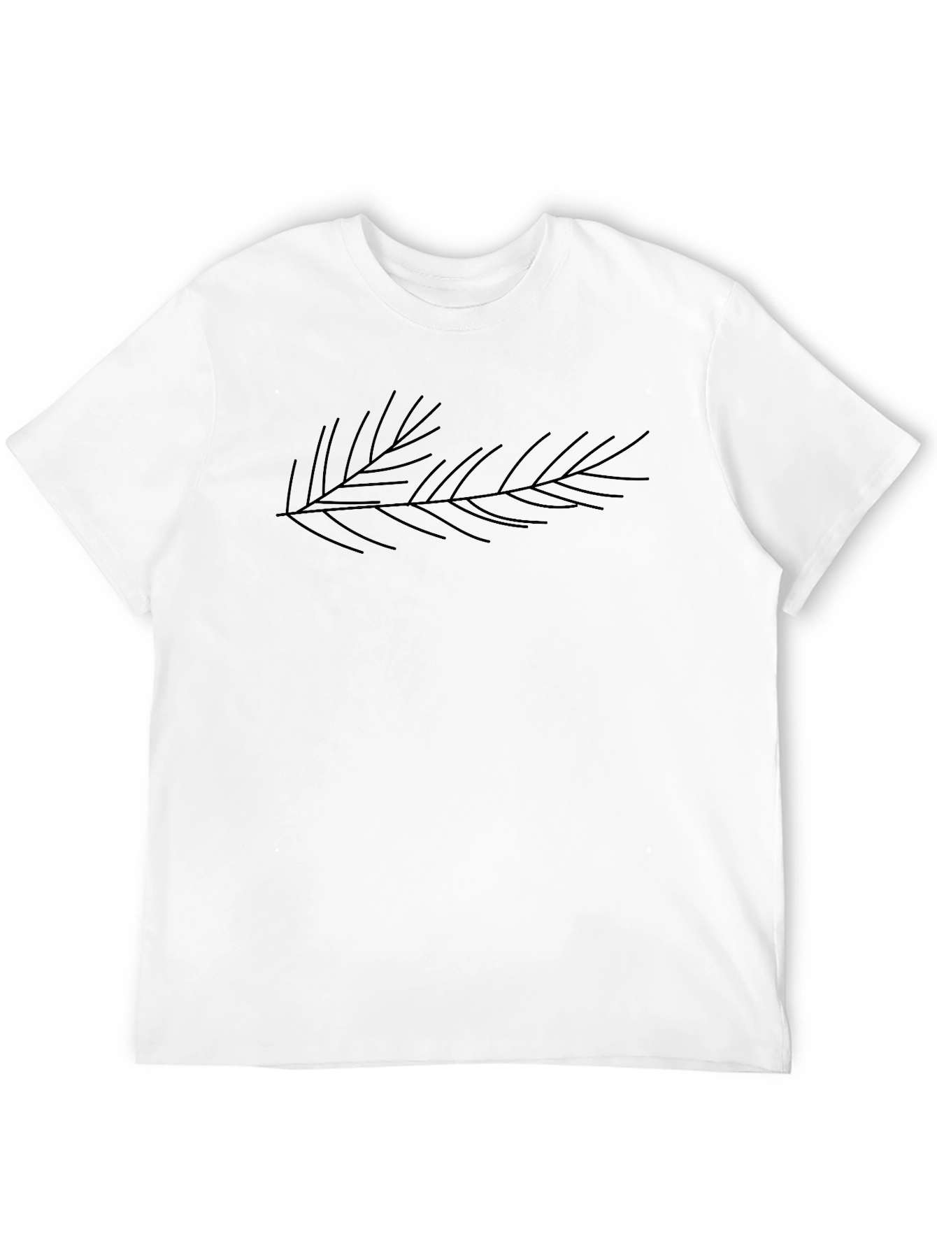 Minimalist Branch Graphic Black T-Shirt