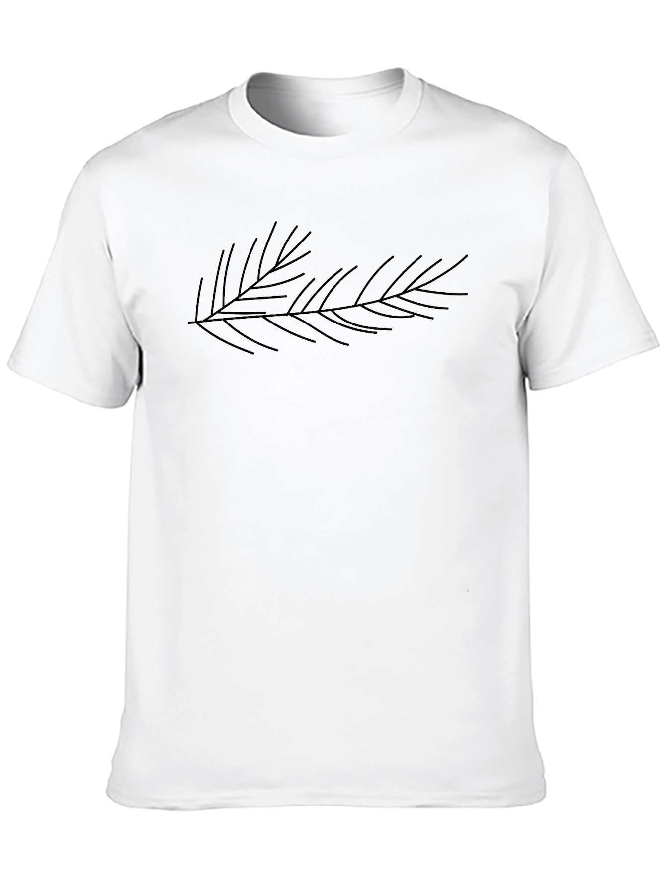 Minimalist Branch Graphic Black T-Shirt