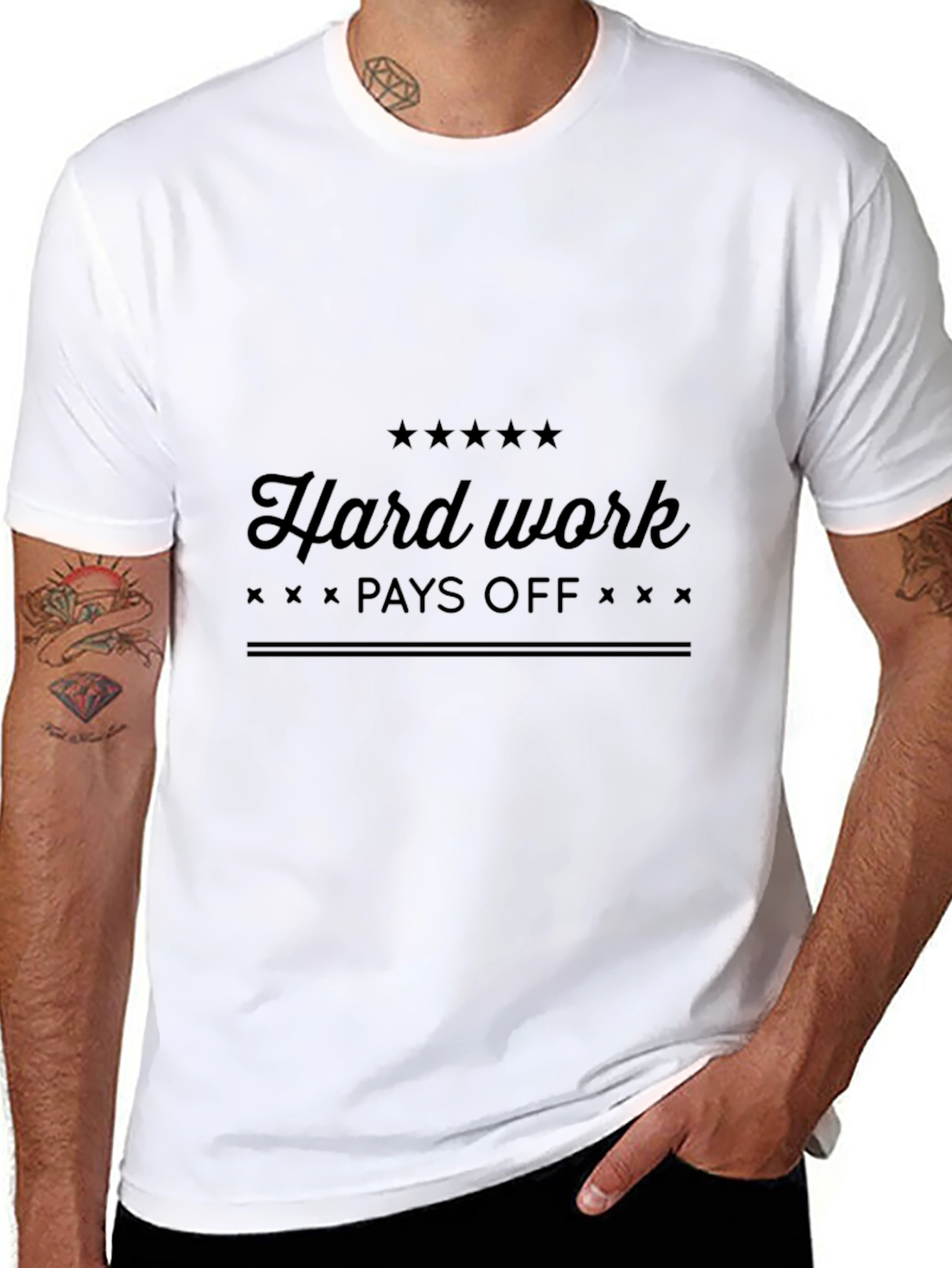 Hard Work Pays Off Black T-Shirt
