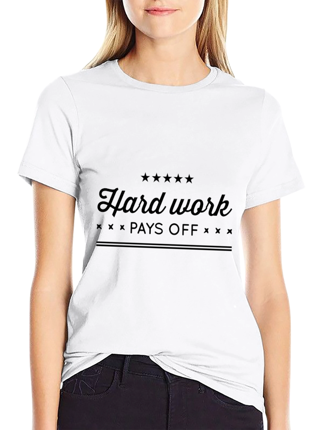 Hard Work Pays Off Black T-Shirt