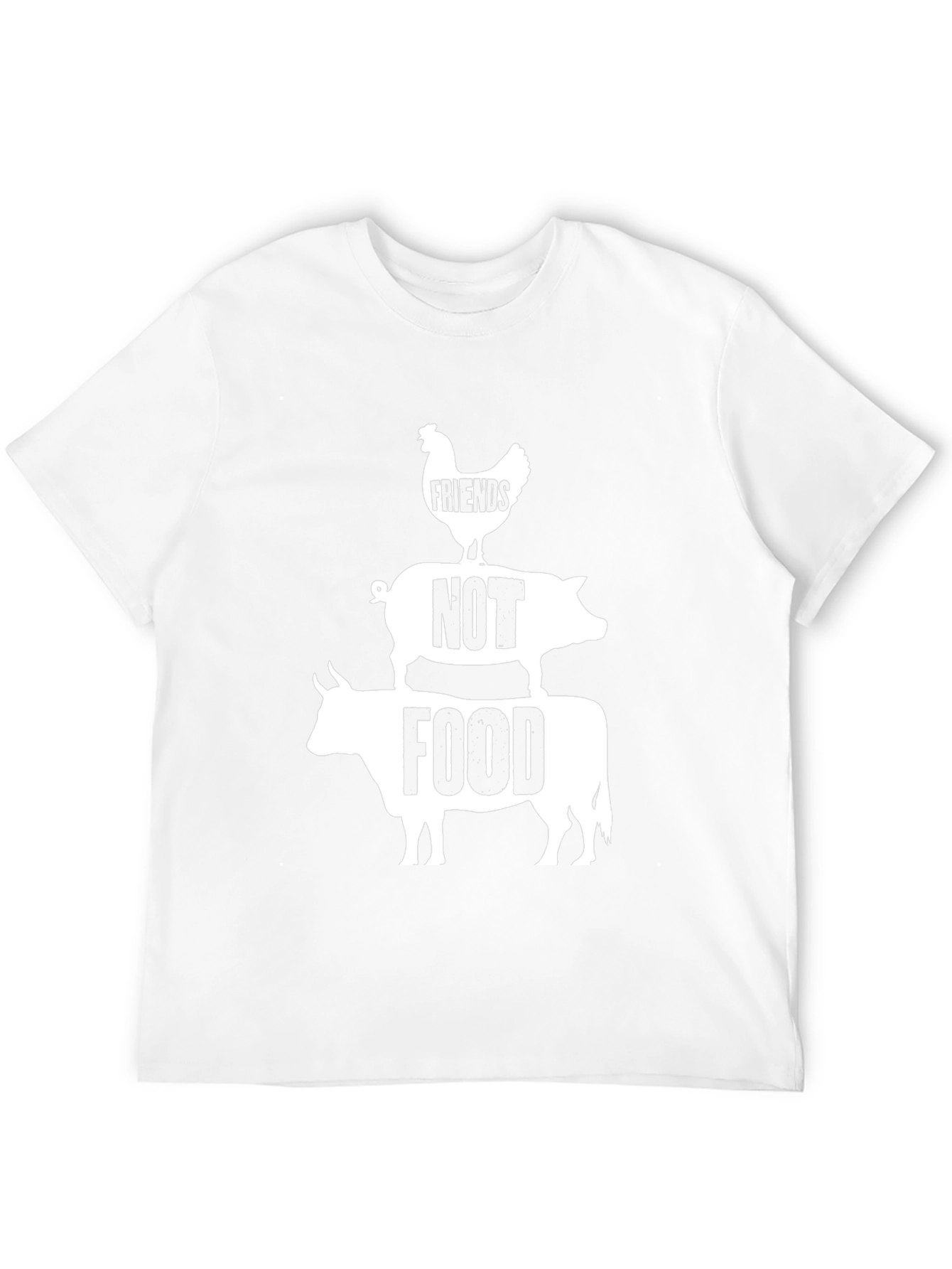 Vegan Friends Not Food T-Shirt - Black