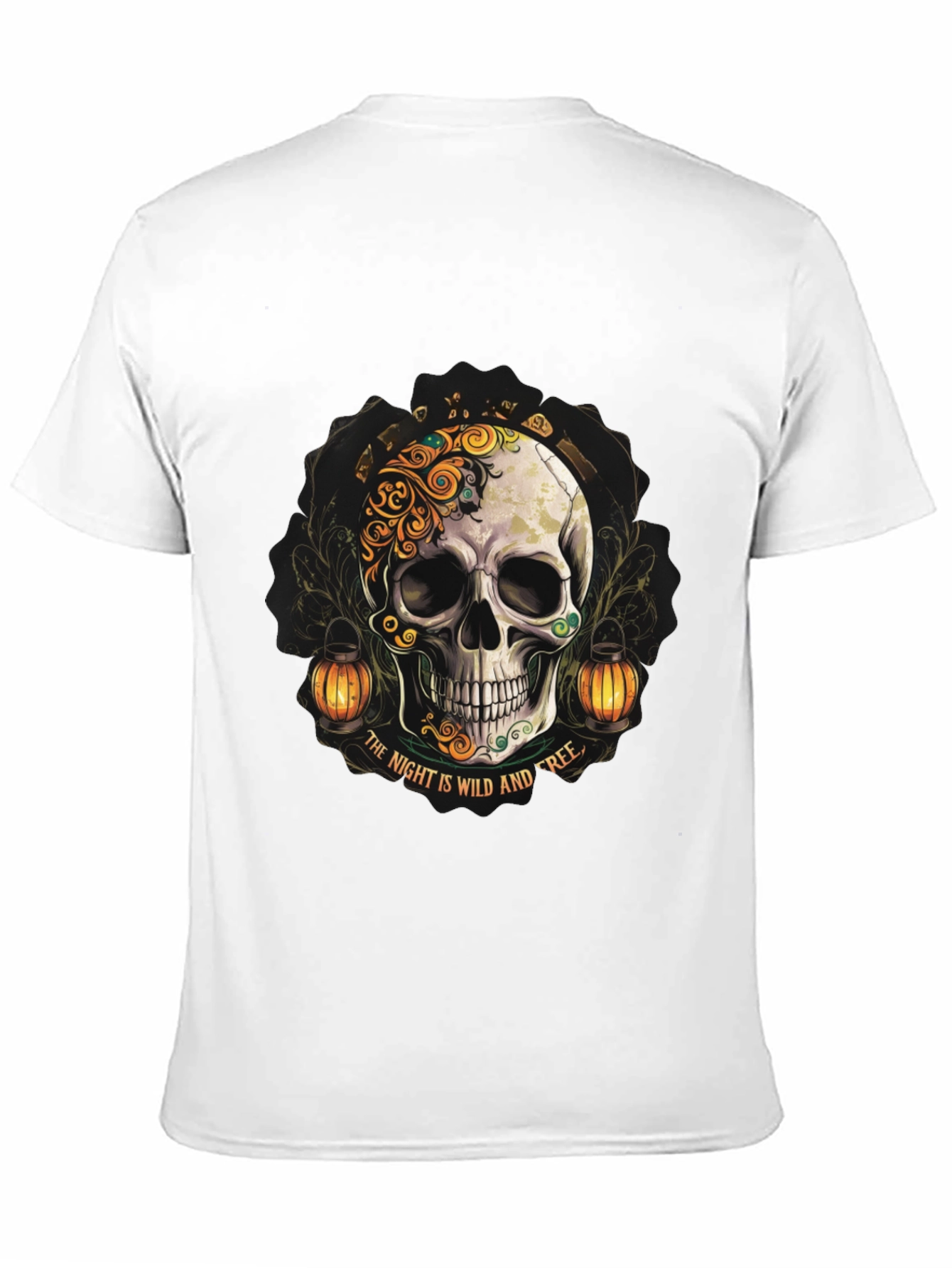 Wild Night Skull Graphic T-Shirt