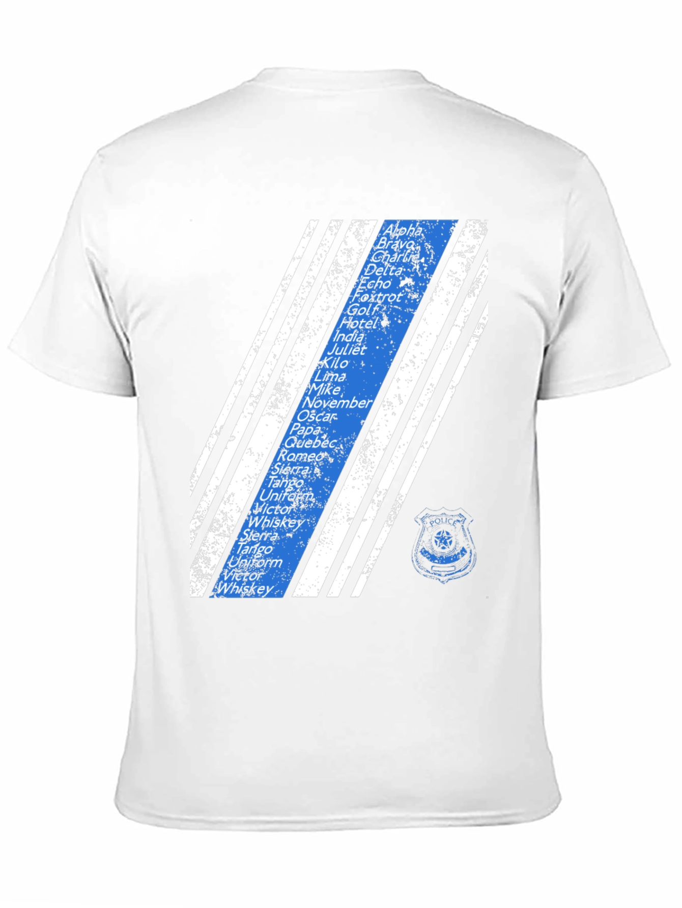 Police Alphabet Thin Blue Line T-Shirt