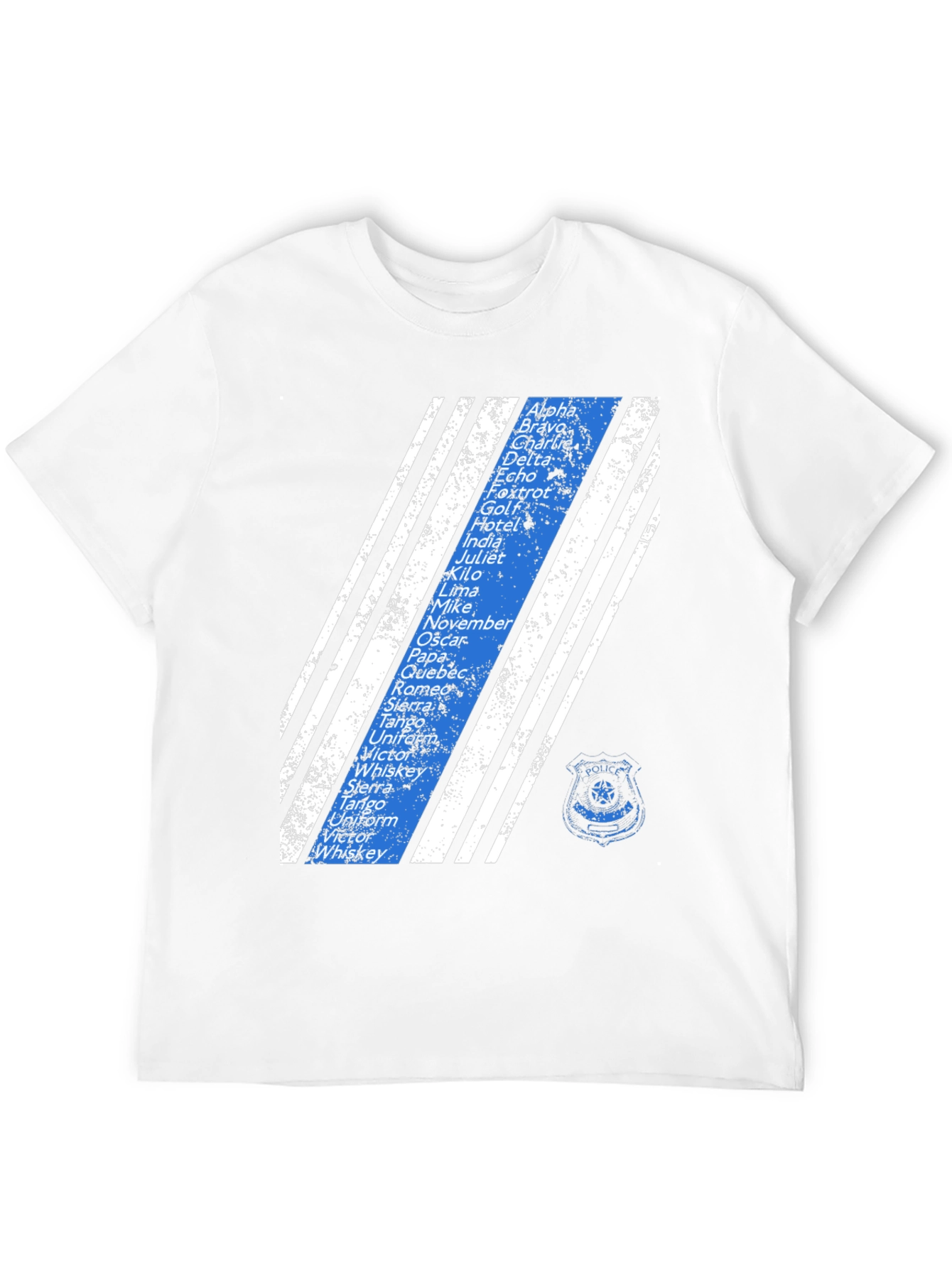 Police Alphabet Thin Blue Line T-Shirt