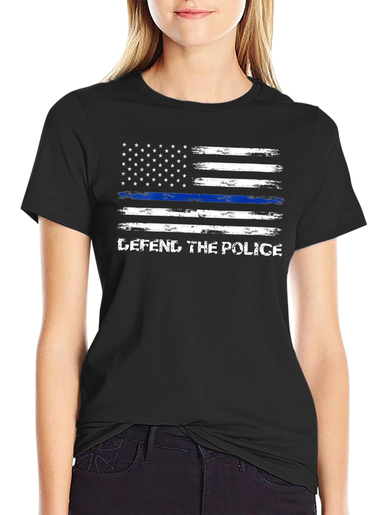 Defend The Police American Flag T-Shirt