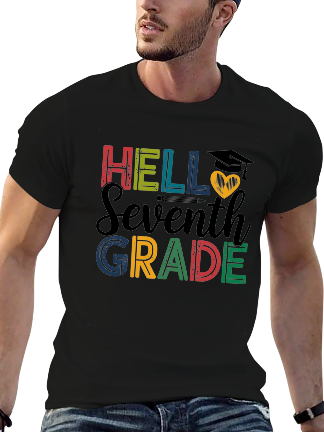 Hello Seventh Grade Graphic T-Shirt