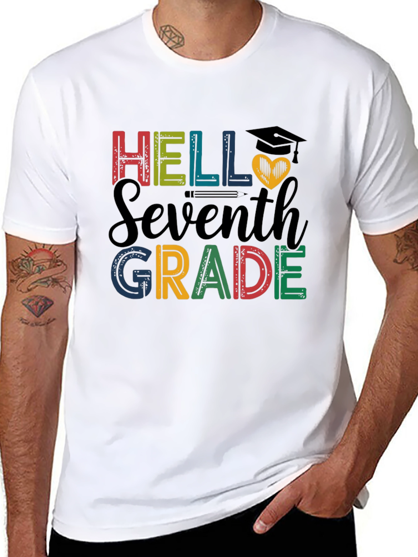 Hello Seventh Grade Graphic T-Shirt