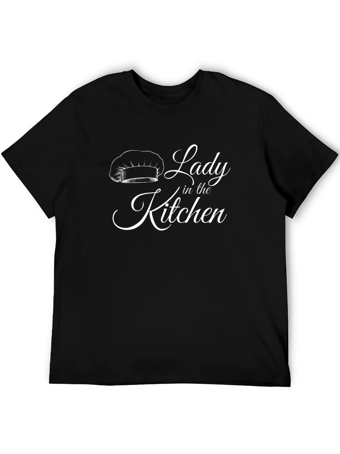 Lady in the Kitchen Graphic Tee - Black