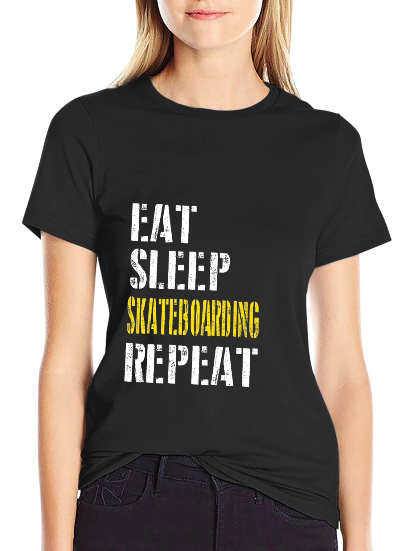 Eat Sleep Skateboarding Repeat Graphic Tee
