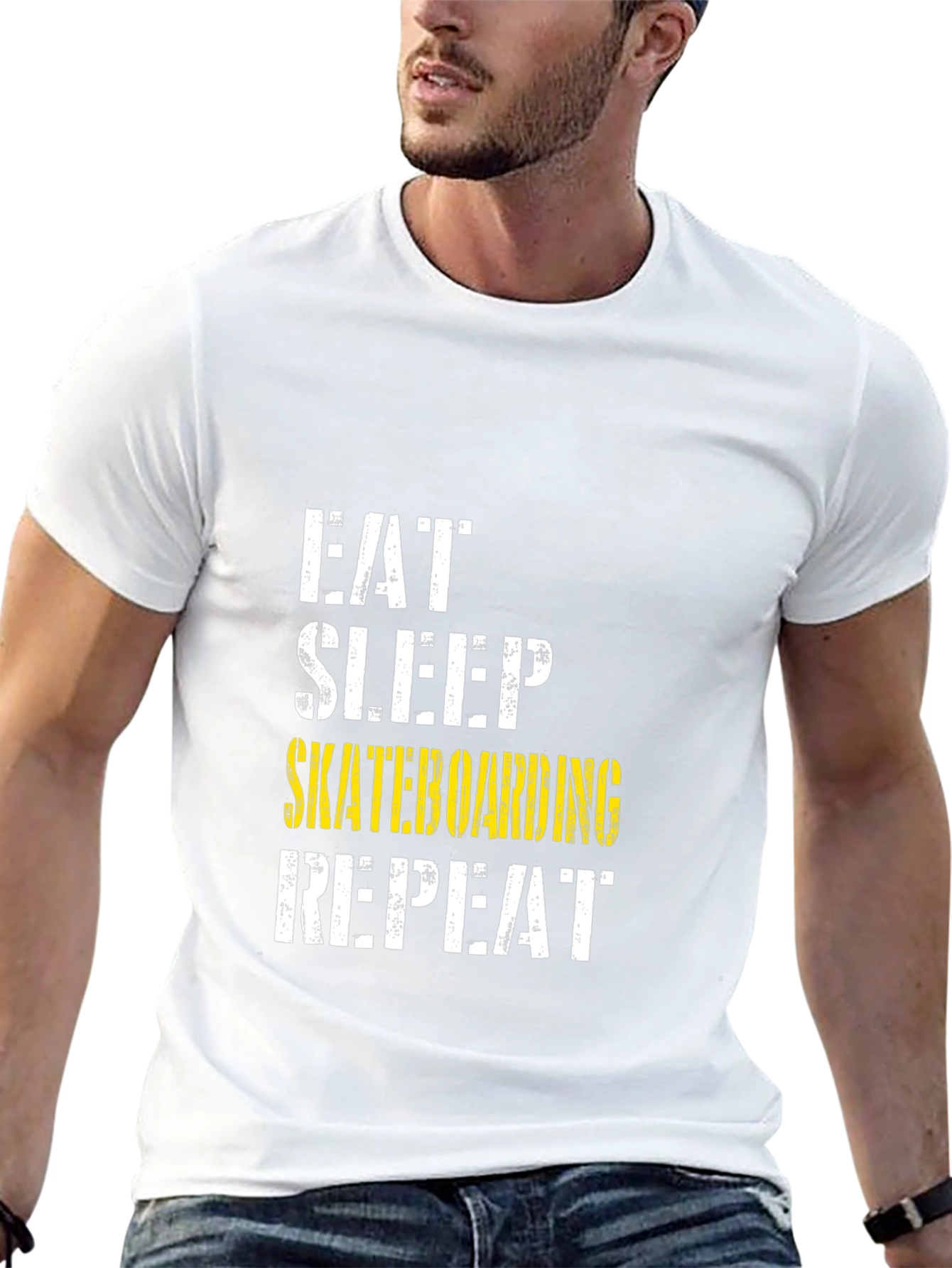 Eat Sleep Skateboarding Repeat Graphic Tee