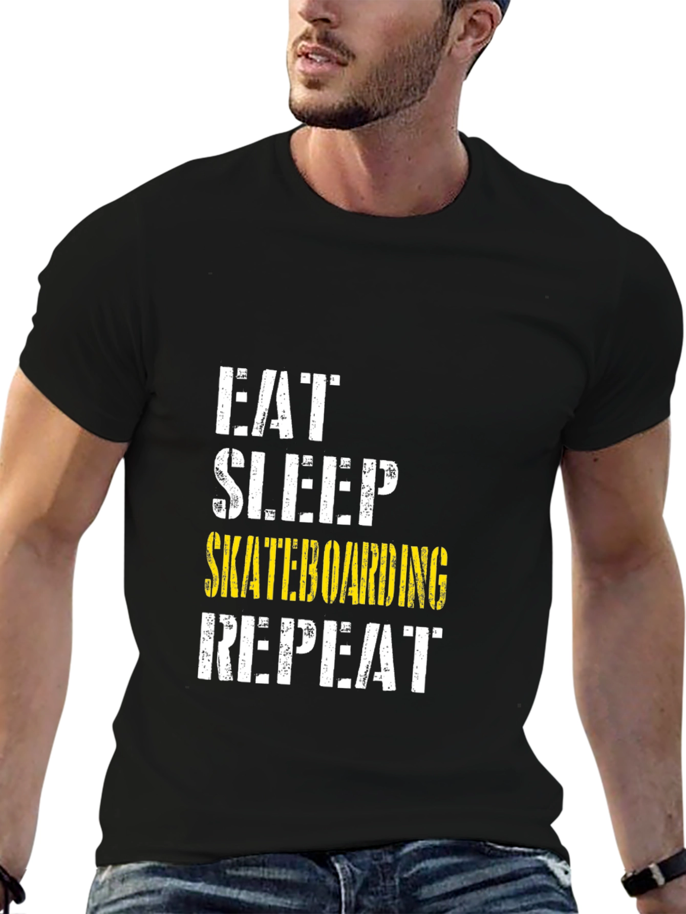 Eat Sleep Skateboarding Repeat Graphic Tee