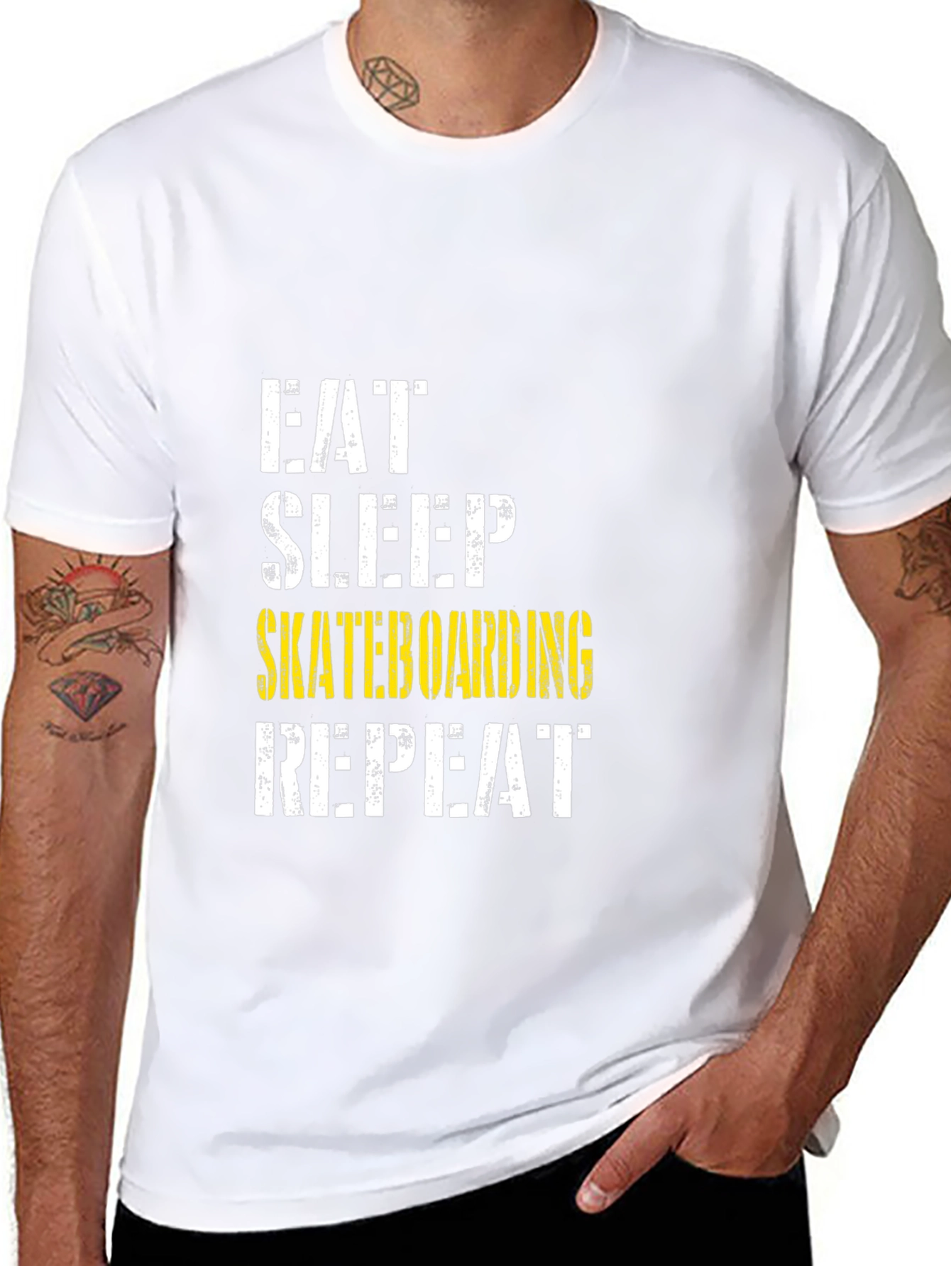Eat Sleep Skateboarding Repeat Graphic Tee