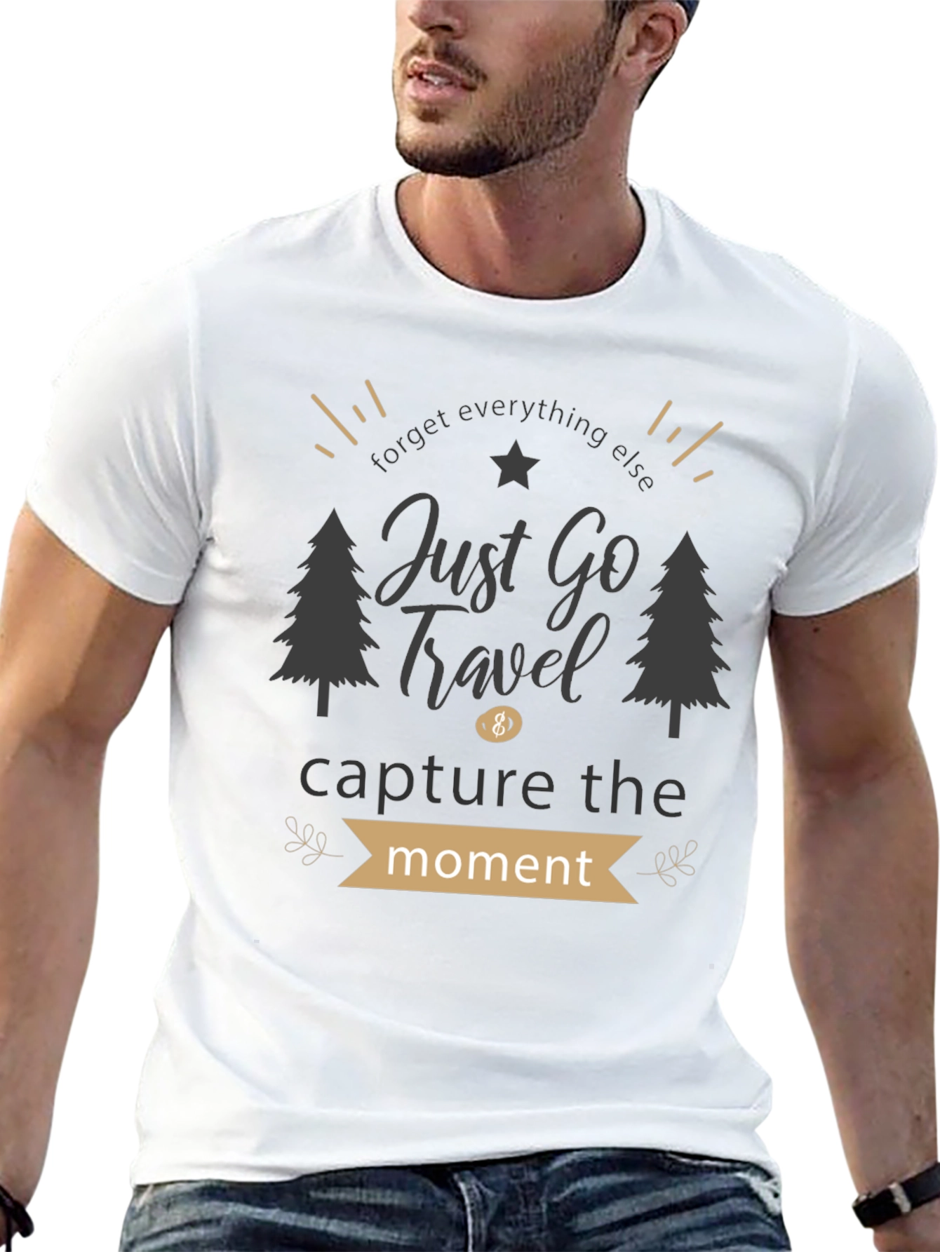Just Go Travel Graphic Tee - Adventure Awaits!