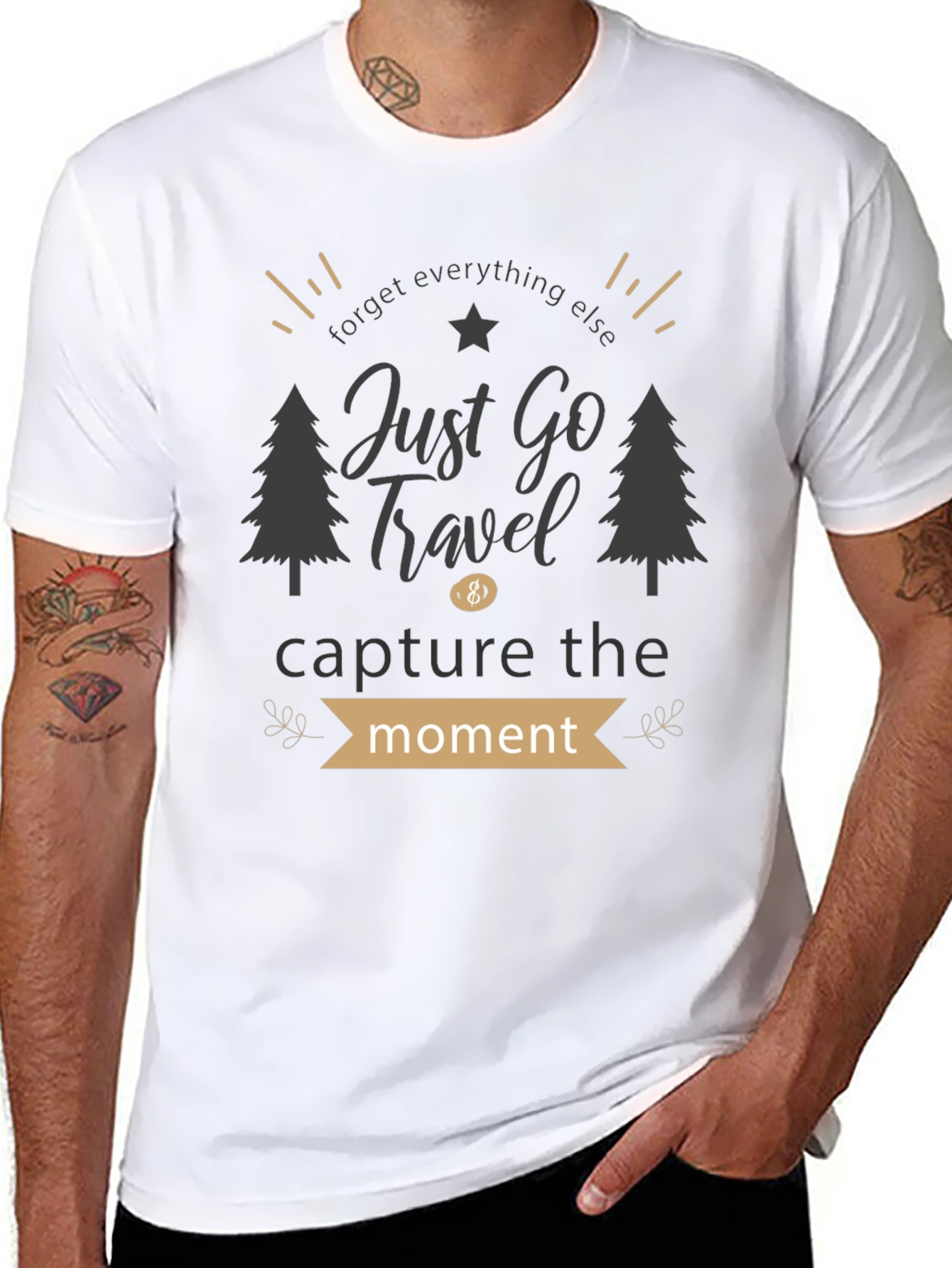 Just Go Travel Graphic Tee - Adventure Awaits!
