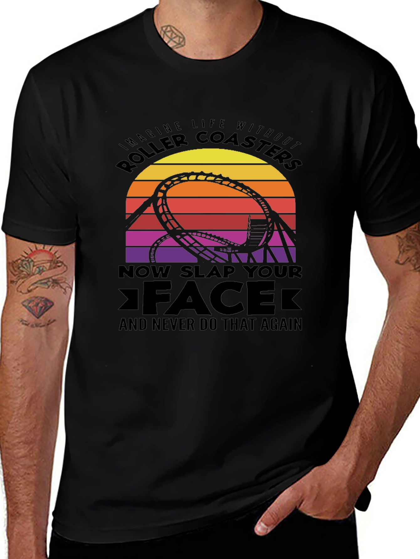 Roller Coaster Graphic Tee - Slap Your Face!