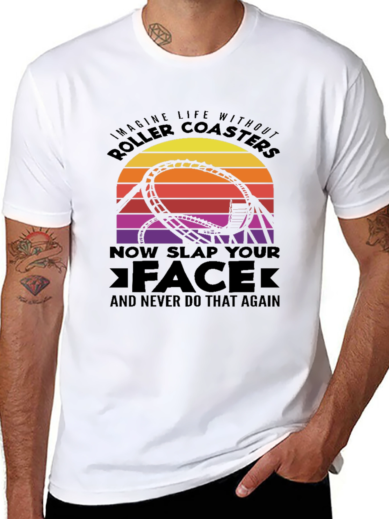 Roller Coaster Graphic Tee - Slap Your Face!