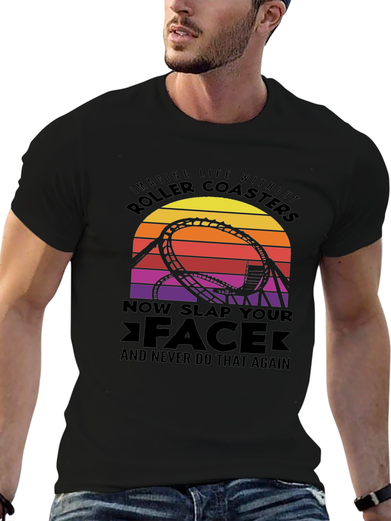 Roller Coaster Graphic Tee - Slap Your Face!