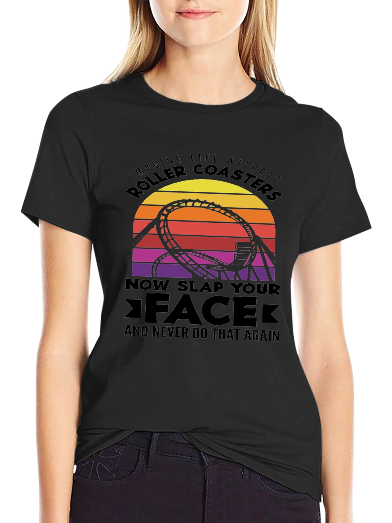 Roller Coaster Graphic Tee - Slap Your Face!